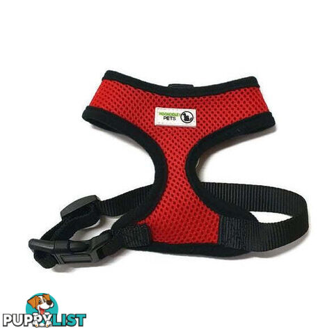 Pet Harness Soft Air Mesh Padded Adjustable  - Moondidley Pets - MDPHARMESMBLK