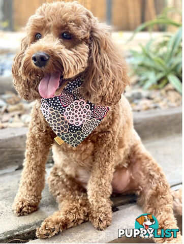 #2 Pandanus Reversible Pet Bandana - Octavia's Pup Shop - OCTBAN2-PAN-LGE