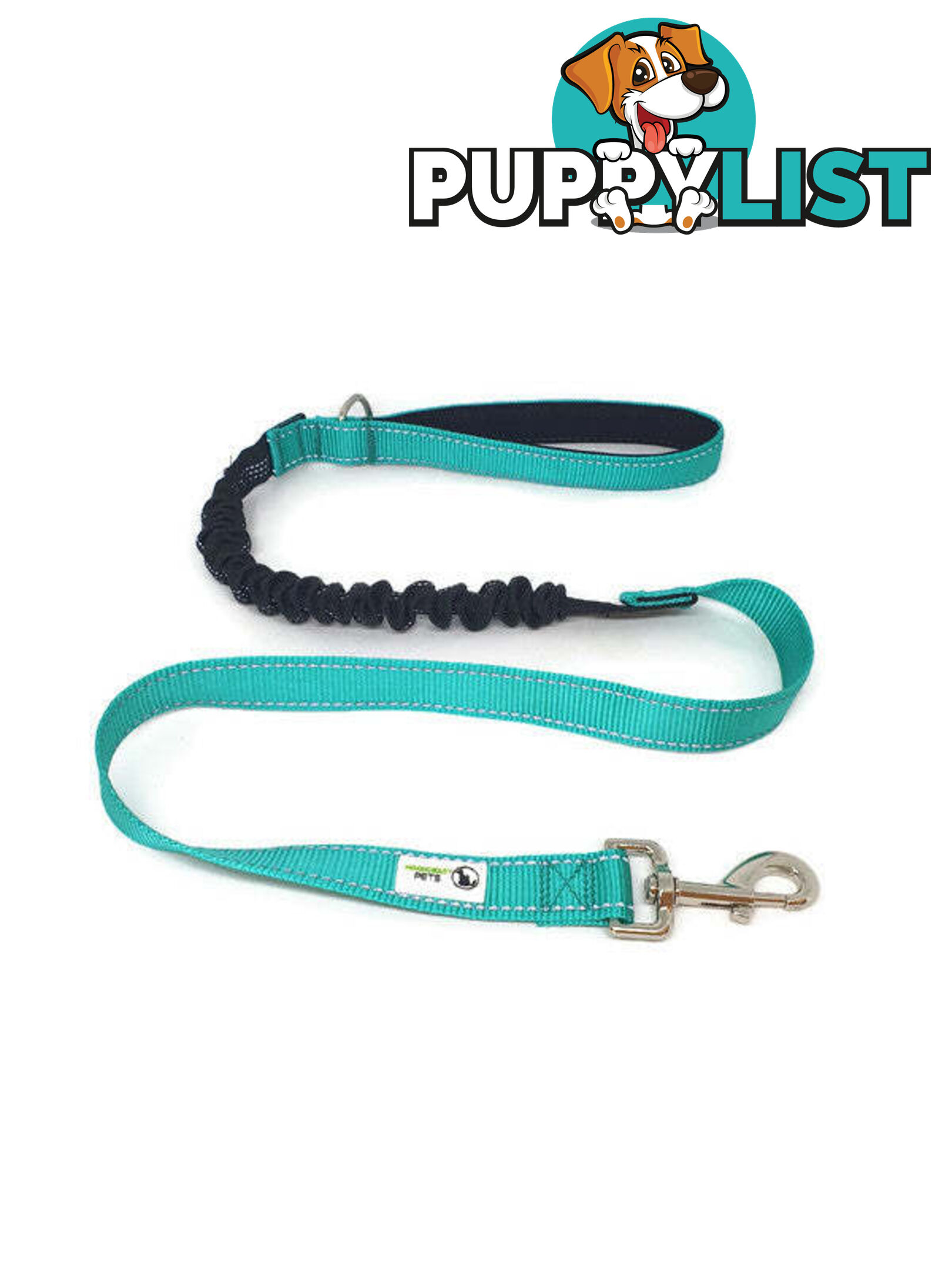 Bungee Dog Lead Nylon w/Reflective Stitching - Moondidley Pets - MDPLDBUNGR