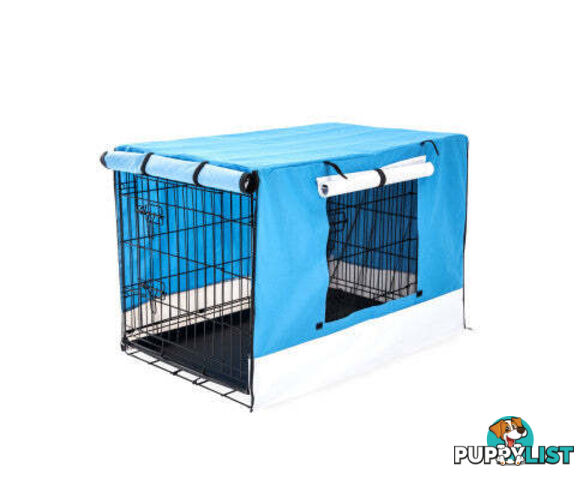 Paw Mate Wire Dog Cage Foldable Crate Kennel with Tray + Cover Combo - V274-PET-WCCV42-PK