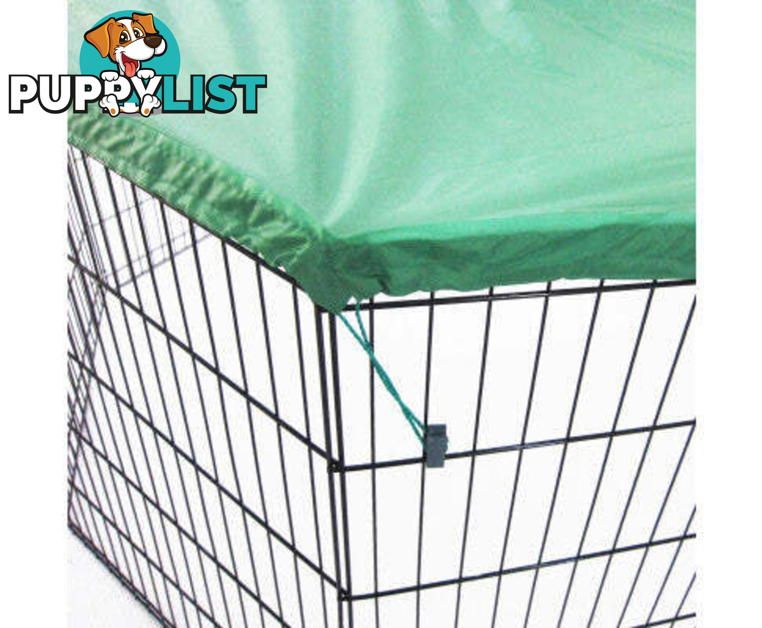 Paw Mate Green Net Cover for Pet Playpen Dog Exercise Enclosure Fence Cage - V274-PET-PPCV32S-GN