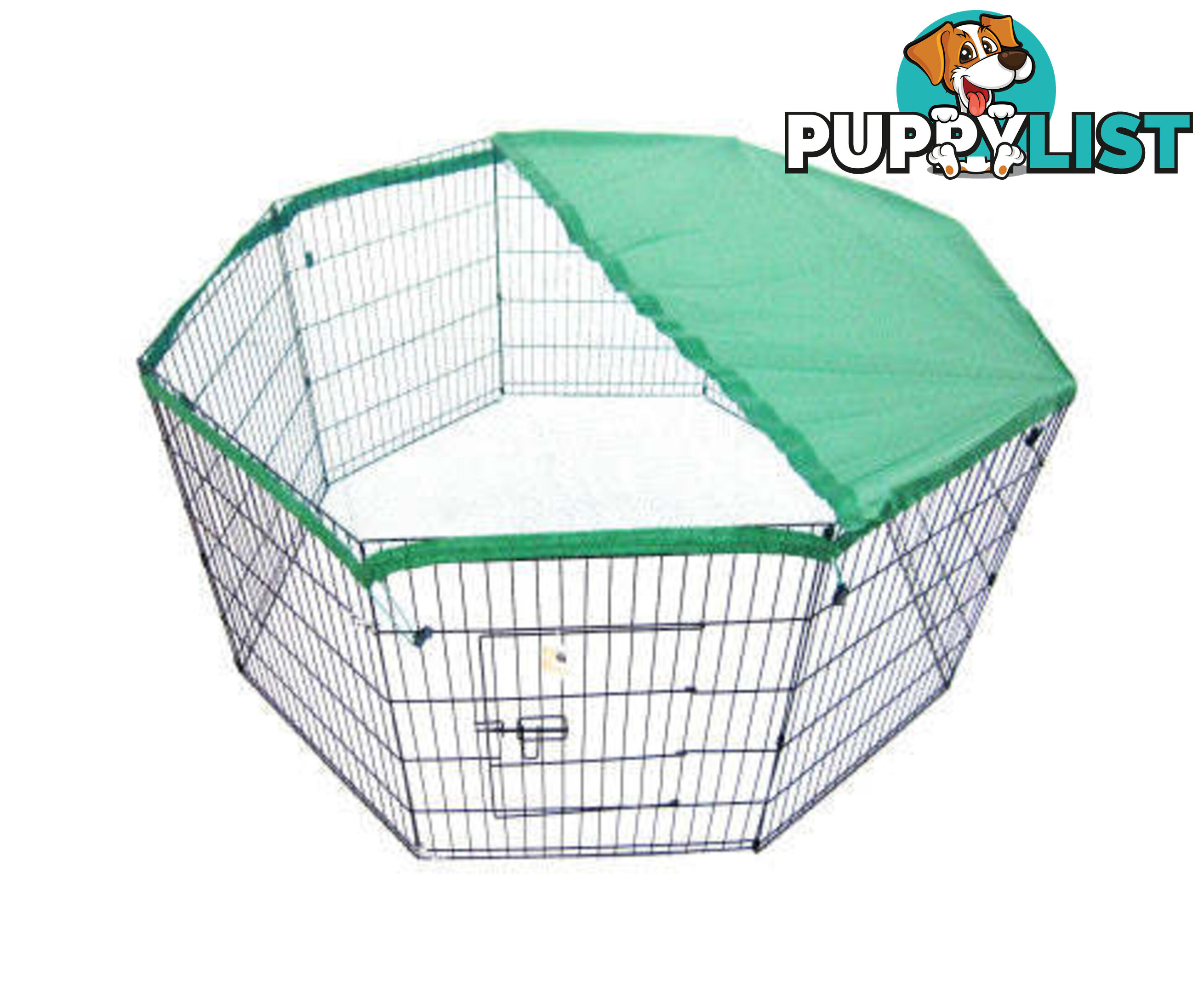 Paw Mate Green Net Cover for Pet Playpen Dog Exercise Enclosure Fence Cage - V274-PET-PPCV32S-GN