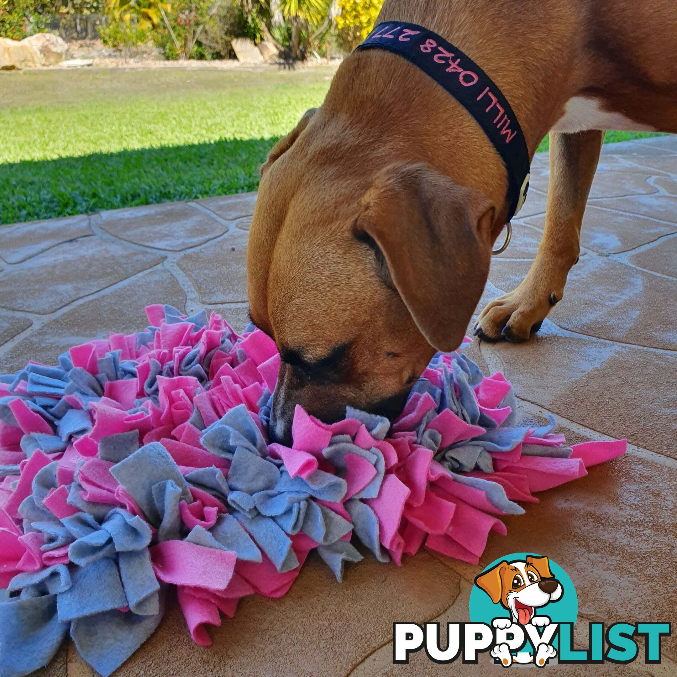 Snuffle Mats - Premium Heavy Duty Rubber Based - Pet Treat Play - Calms Anxiety - Slow Feeder - SNUFFLE-SM-PIGR