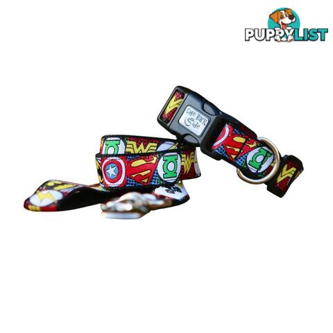 Superhero Dog Lead / Dog Leash - Hand Made by The Bark Side - TBSLDSUPRED201.8