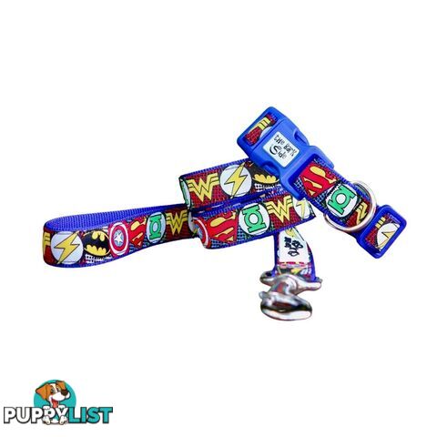 Superhero Dog Lead / Dog Leash - Hand Made by The Bark Side - TBSLDSUPRED201.8