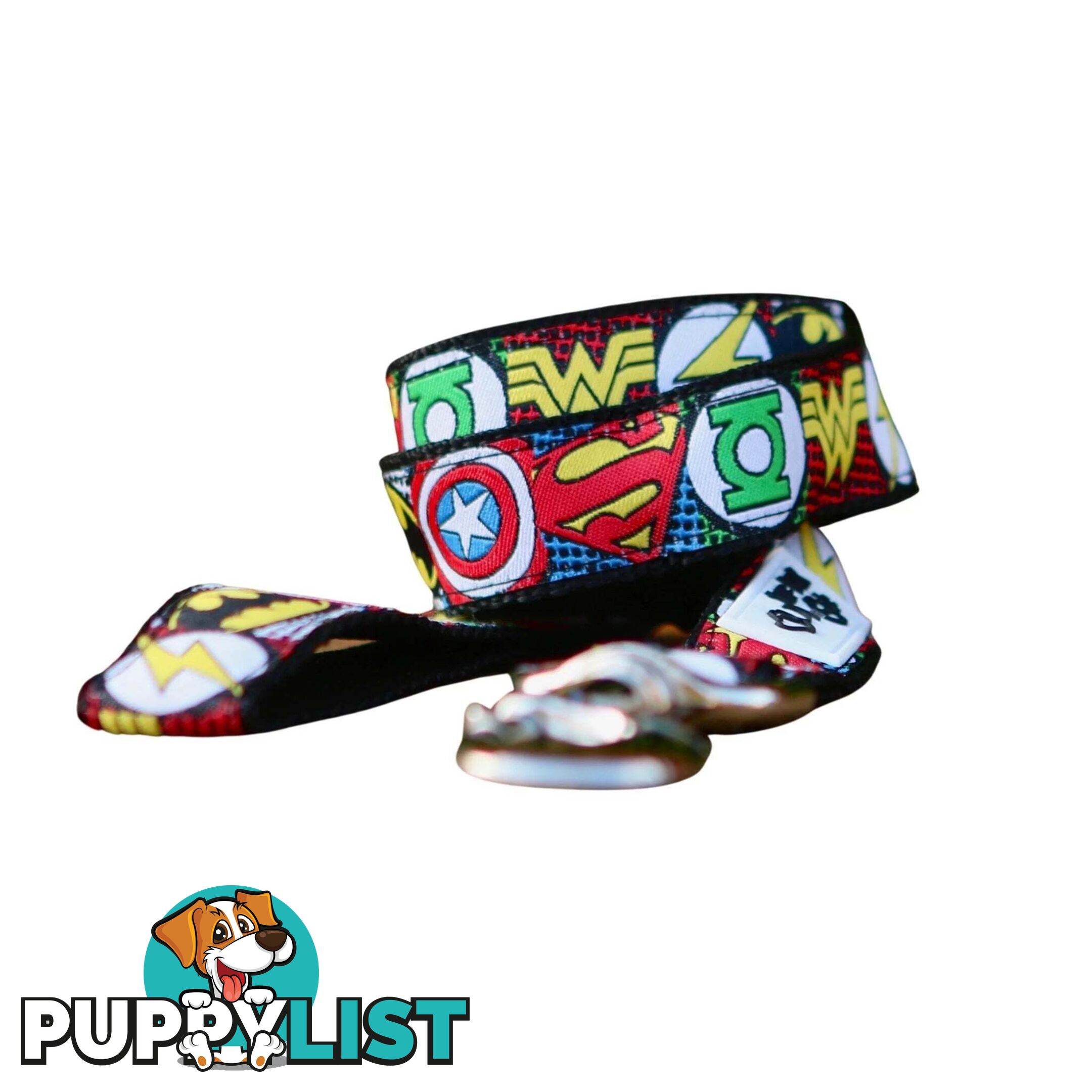 Superhero Dog Lead / Dog Leash - Hand Made by The Bark Side - TBSLDSUPRED201.8