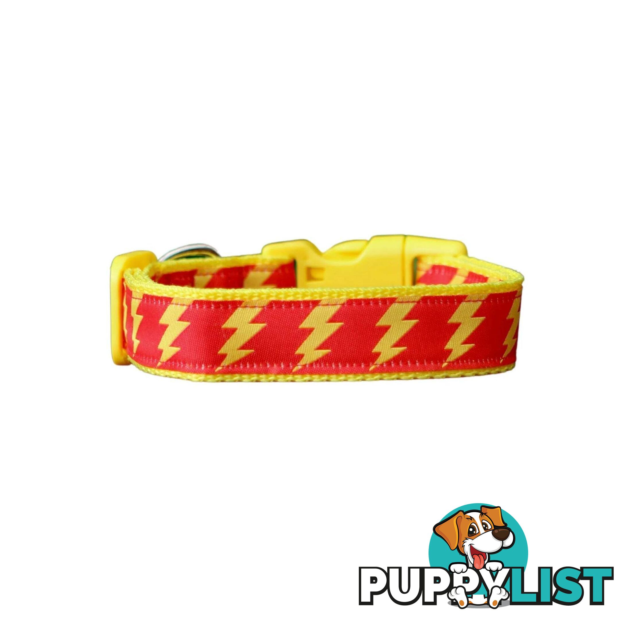 Lightning Bolt Dog Collar - Hand Made by The Bark Side - TBSLIGXSBCK