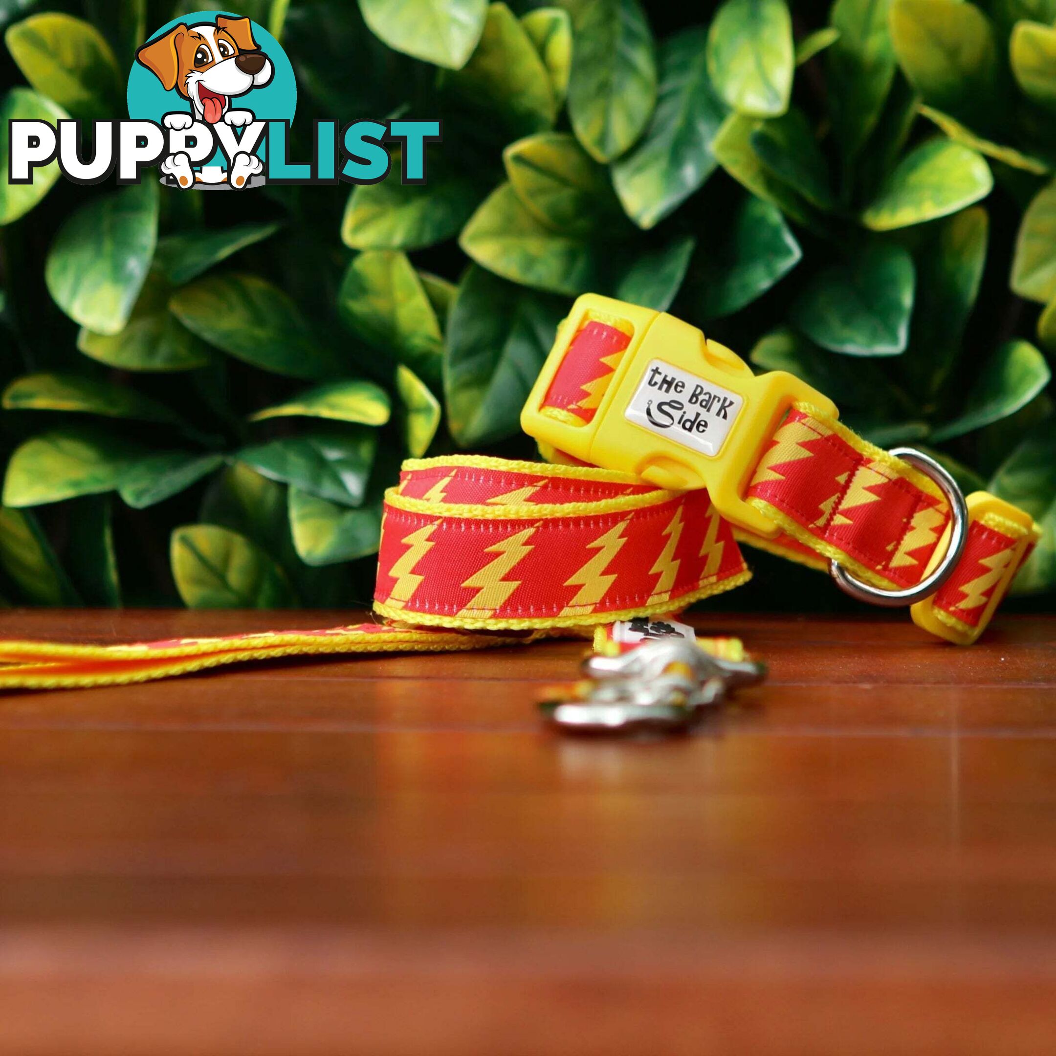 Lightning Bolt Dog Collar - Hand Made by The Bark Side - TBSLIGXSBCK