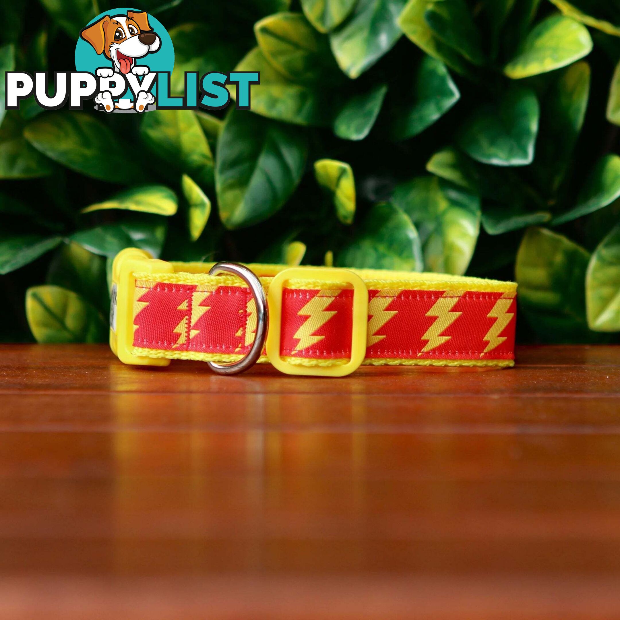 Lightning Bolt Dog Collar - Hand Made by The Bark Side - TBSLIGXSBCK