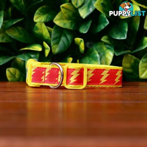 Lightning Bolt Dog Collar - Hand Made by The Bark Side - TBSLIGXSBCK