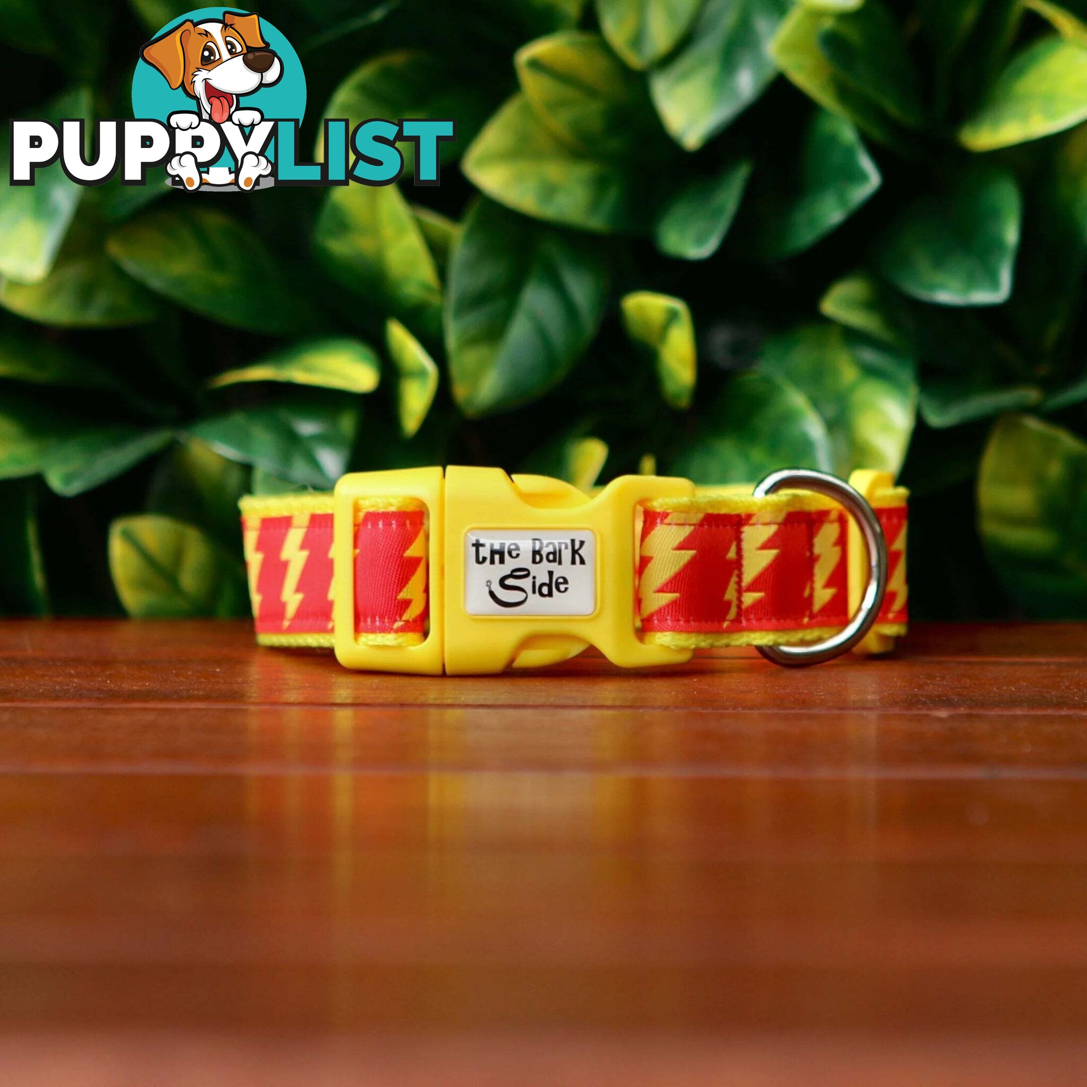 Lightning Bolt Dog Collar - Hand Made by The Bark Side - TBSLIGXSBCK
