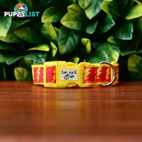 Lightning Bolt Dog Collar - Hand Made by The Bark Side - TBSLIGXSBCK