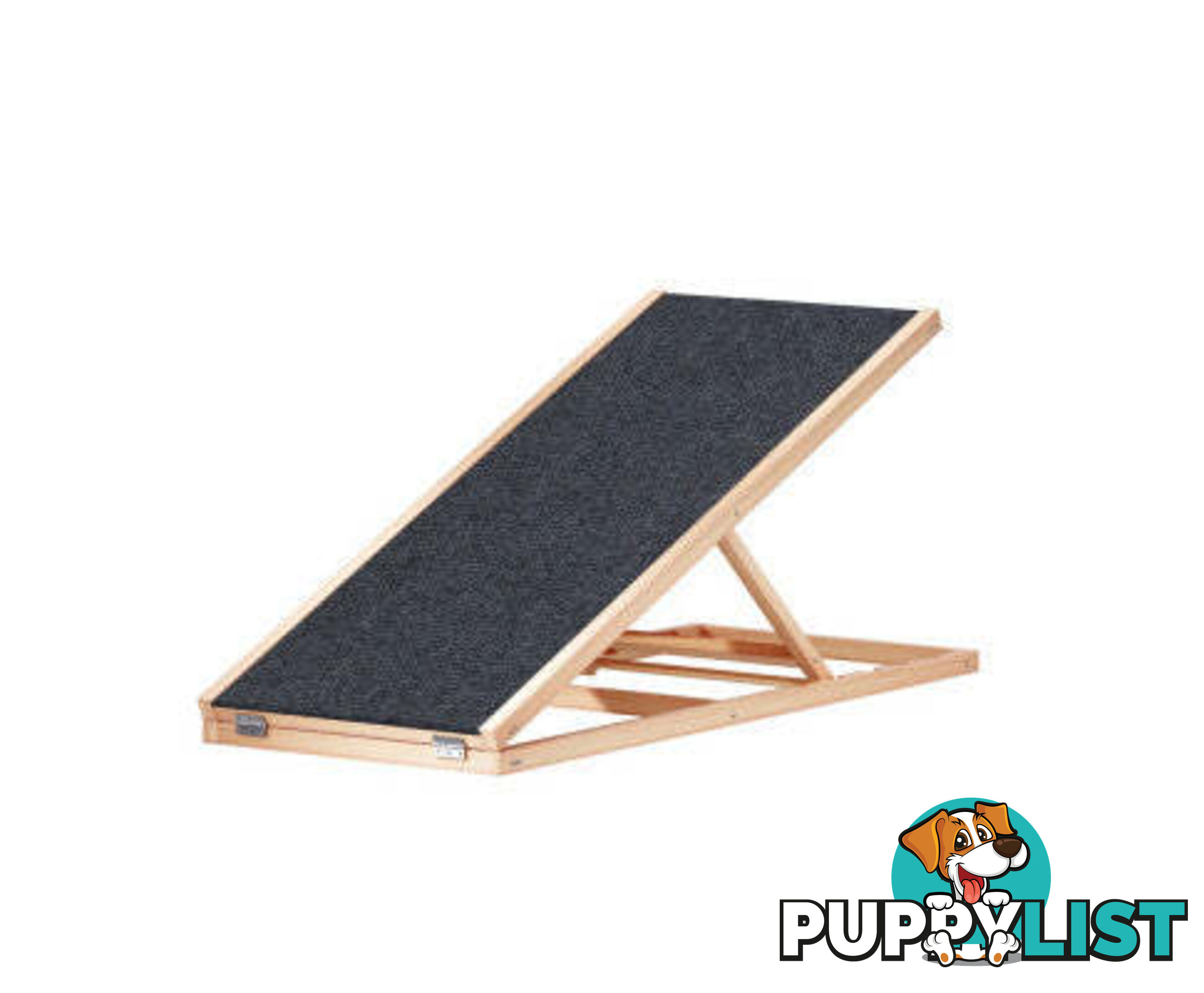 i.Pet Dog Ramp Adjustable Height for Bed, Sofa or Car Foldable - FDR-D-WOOD100-GR