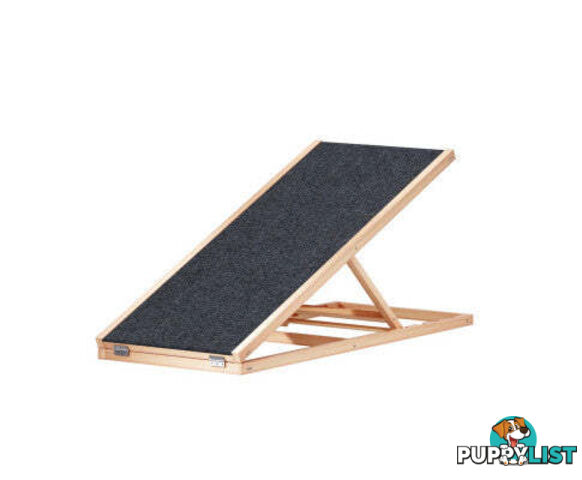 i.Pet Dog Ramp Adjustable Height for Bed, Sofa or Car Foldable - FDR-D-WOOD100-GR