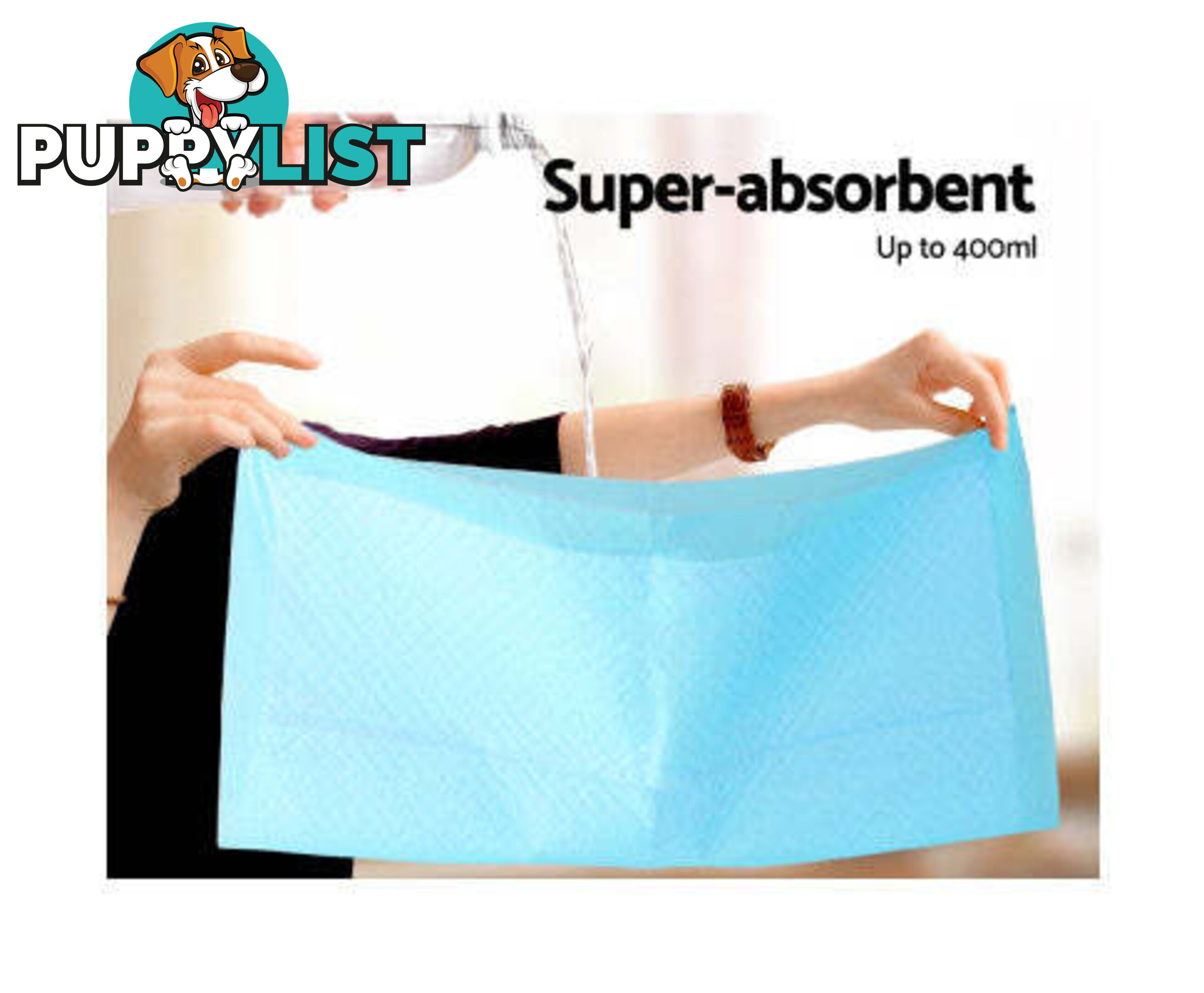 Puppy Dog Pet Training Pads Cat Toilet 60 x 60cm Super Absorbent Indoor Disposable - PET-PAD-BL-400