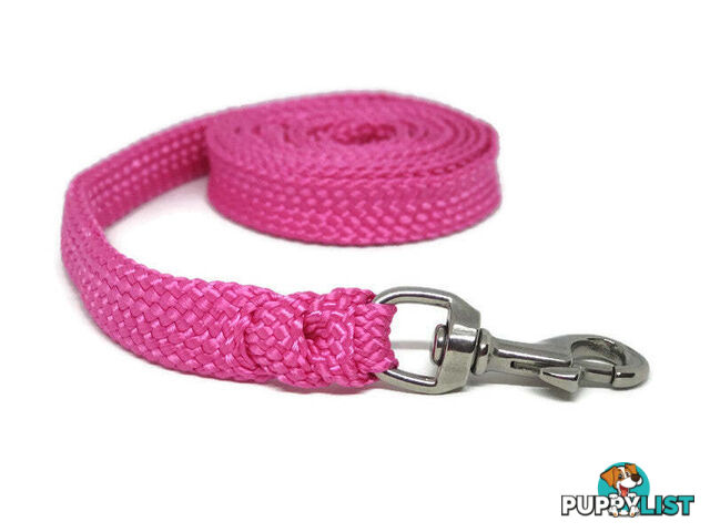 1.8m to 10m Long Dog Lead No Stitching Tough Yarnix 20mm Wide - YNXLD201.8SSRED
