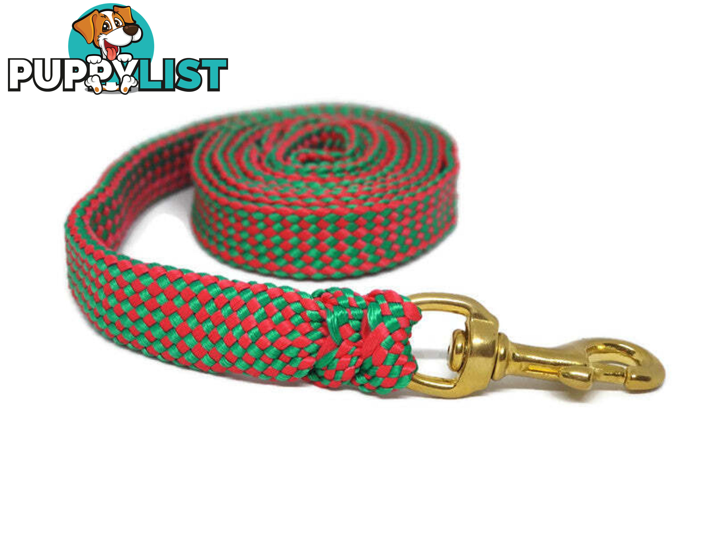 1.8m to 10m Long Dog Lead No Stitching Tough Yarnix 20mm Wide - YNXLD201.8SSRED