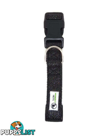 Bling Glitter Overlay Nylon Collar - Breakaway Buckle - Moondidley Pets - MDPCOLBLIXLRED