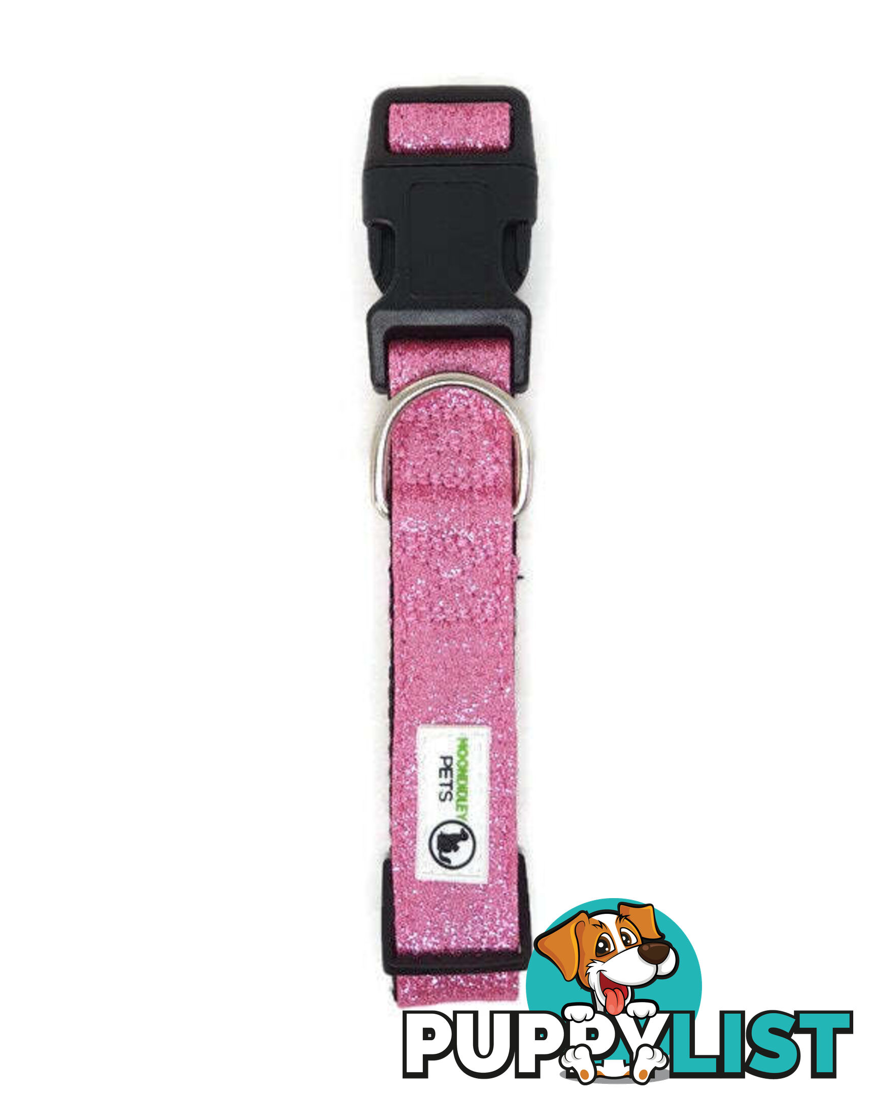 Bling Glitter Overlay Nylon Collar - Breakaway Buckle - Moondidley Pets - MDPCOLBLIXLRED