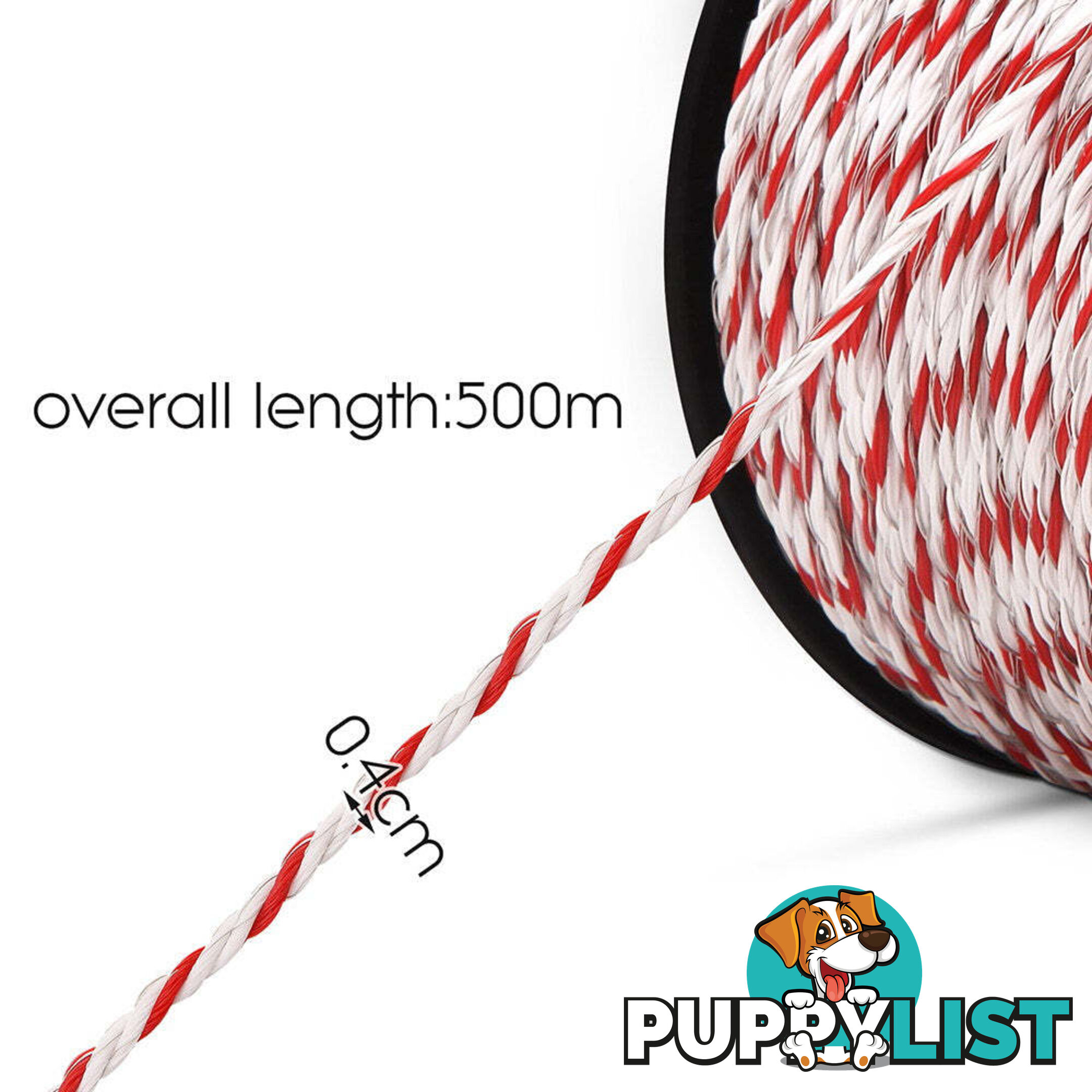 Giantz Electric Fence Poly Rope 500M - FIK-ROPE-500M