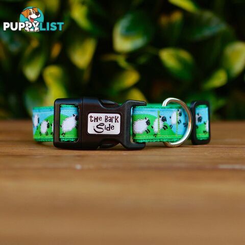 Counting Sheep Dog Collar / XS - L - Hand Made by The Bark Side - TBSCOULGE