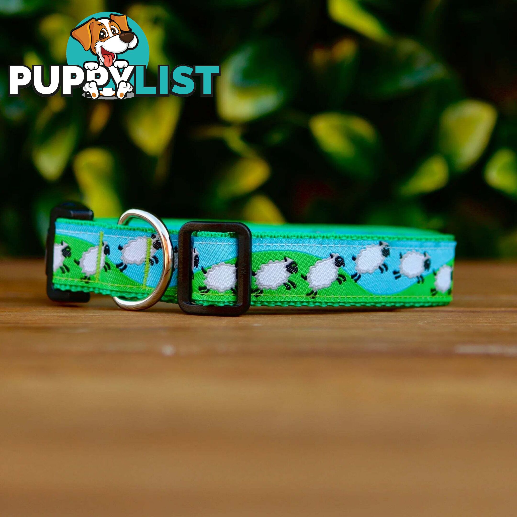 Counting Sheep Dog Collar / XS - L - Hand Made by The Bark Side - TBSCOULGE