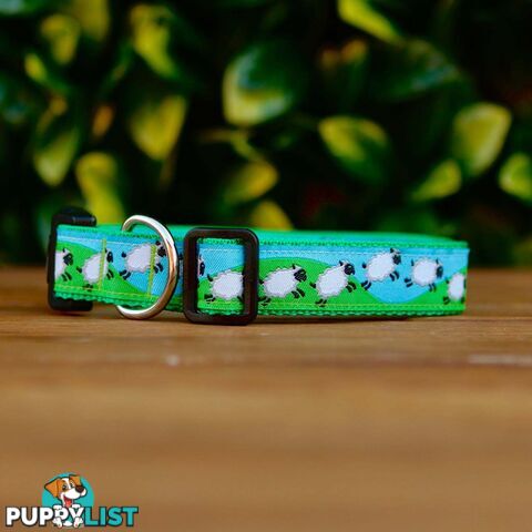 Counting Sheep Dog Collar / XS - L - Hand Made by The Bark Side - TBSCOULGE
