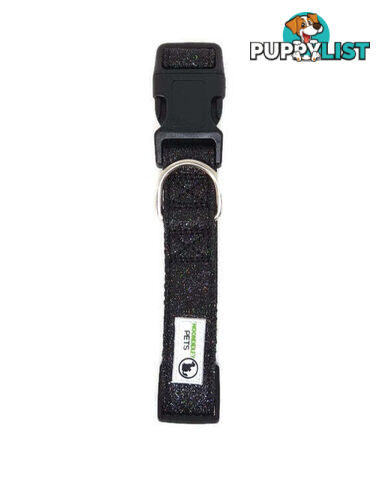 Bling Glitter Overlay Nylon Collar - Breakaway Buckle - Moondidley Pets - MDPCOLBLIXSGRN