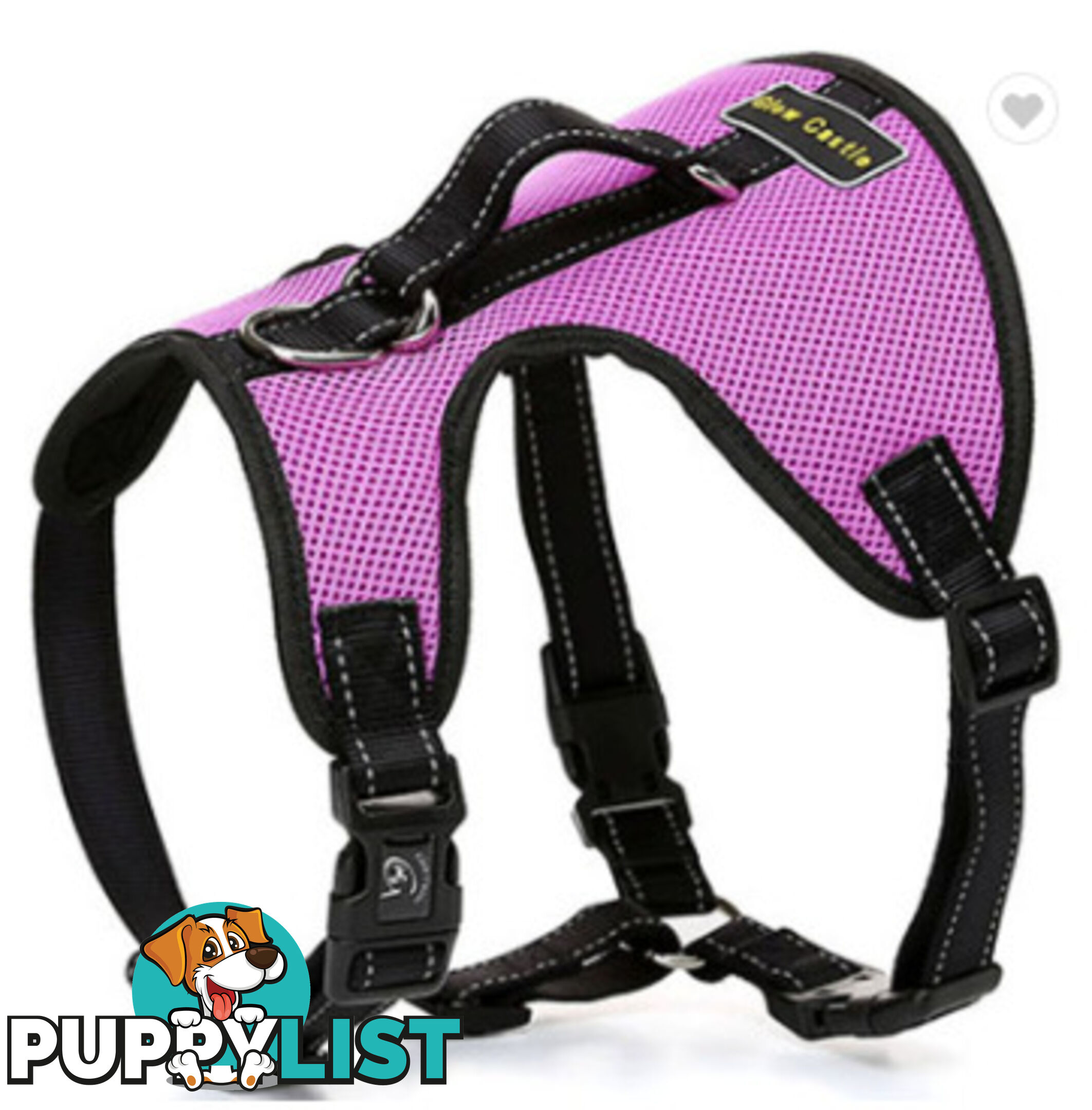 Dog Harness Billi Bob Soft Mesh Reflective Webbing - Moondidley Pets - MDPHARBILXLBLK
