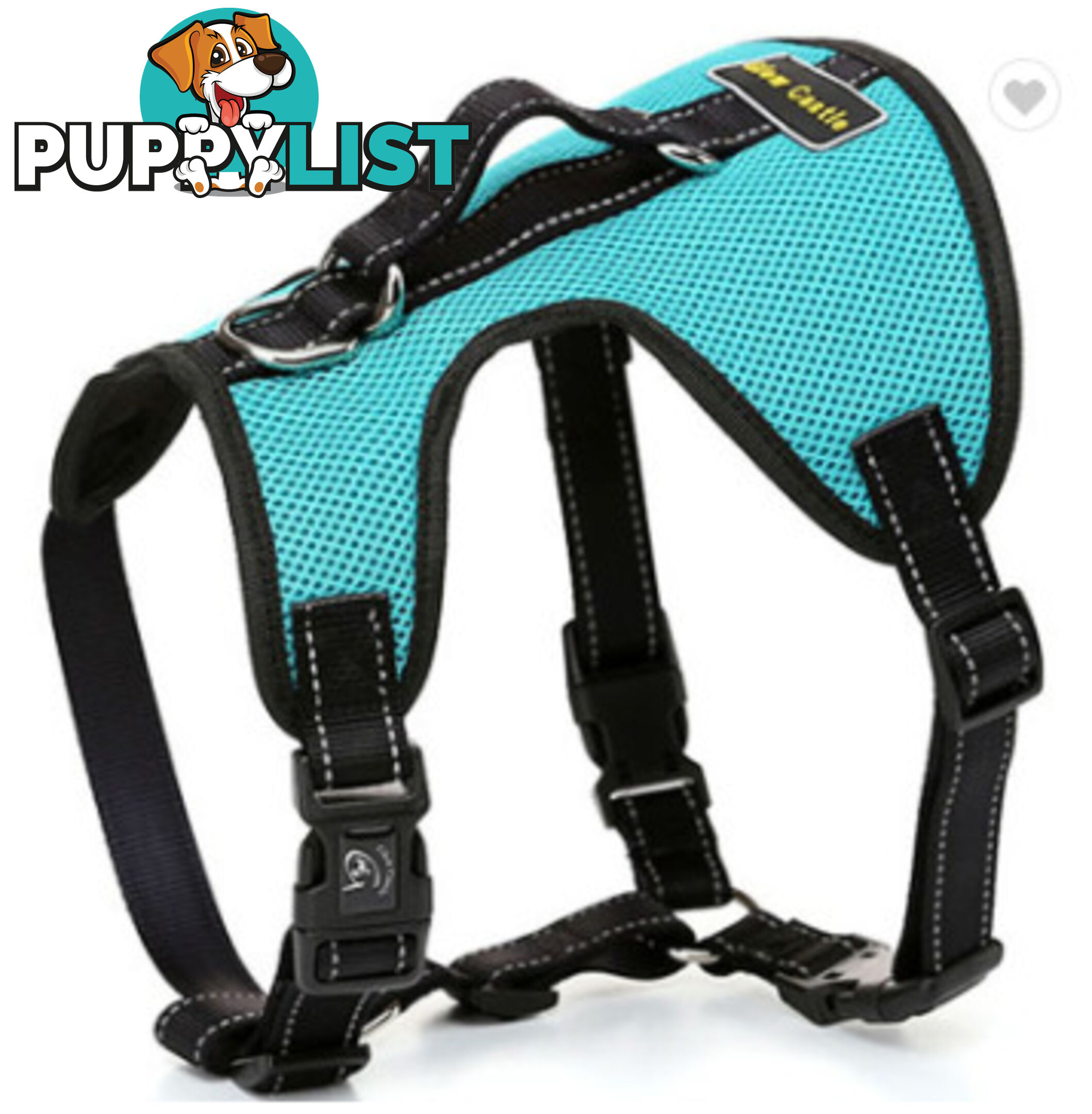 Dog Harness Billi Bob Soft Mesh Reflective Webbing - Moondidley Pets - MDPHARBILXLBLK