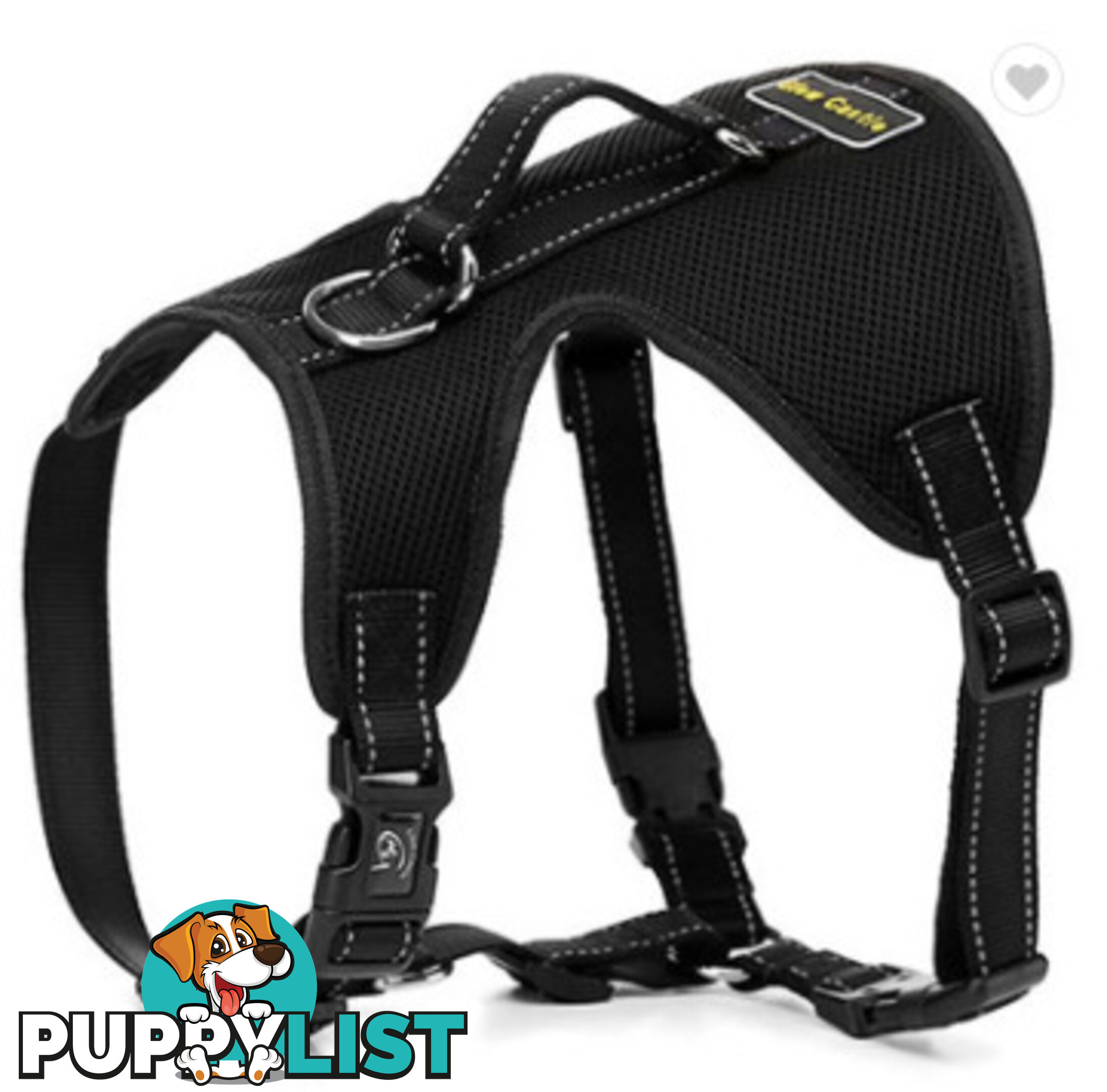 Dog Harness Billi Bob Soft Mesh Reflective Webbing - Moondidley Pets - MDPHARBILXLBLK