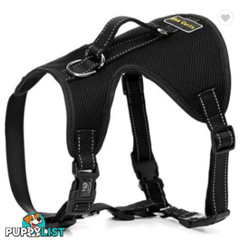 Dog Harness Billi Bob Soft Mesh Reflective Webbing - Moondidley Pets - MDPHARBILXLBLK