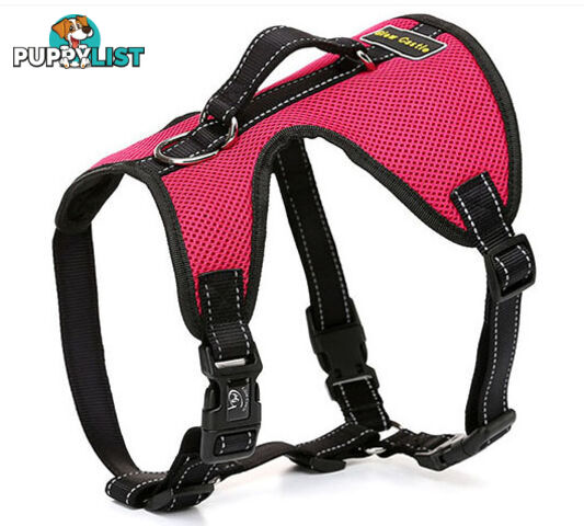 Dog Harness Billi Bob Soft Mesh Reflective Webbing - Moondidley Pets - MDPHARBILXLBLK