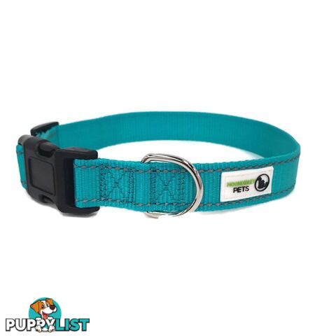 Nylon w/Reflective Stitching Dog Collar - Moondidley Pets - MDPCOLREFMPNK