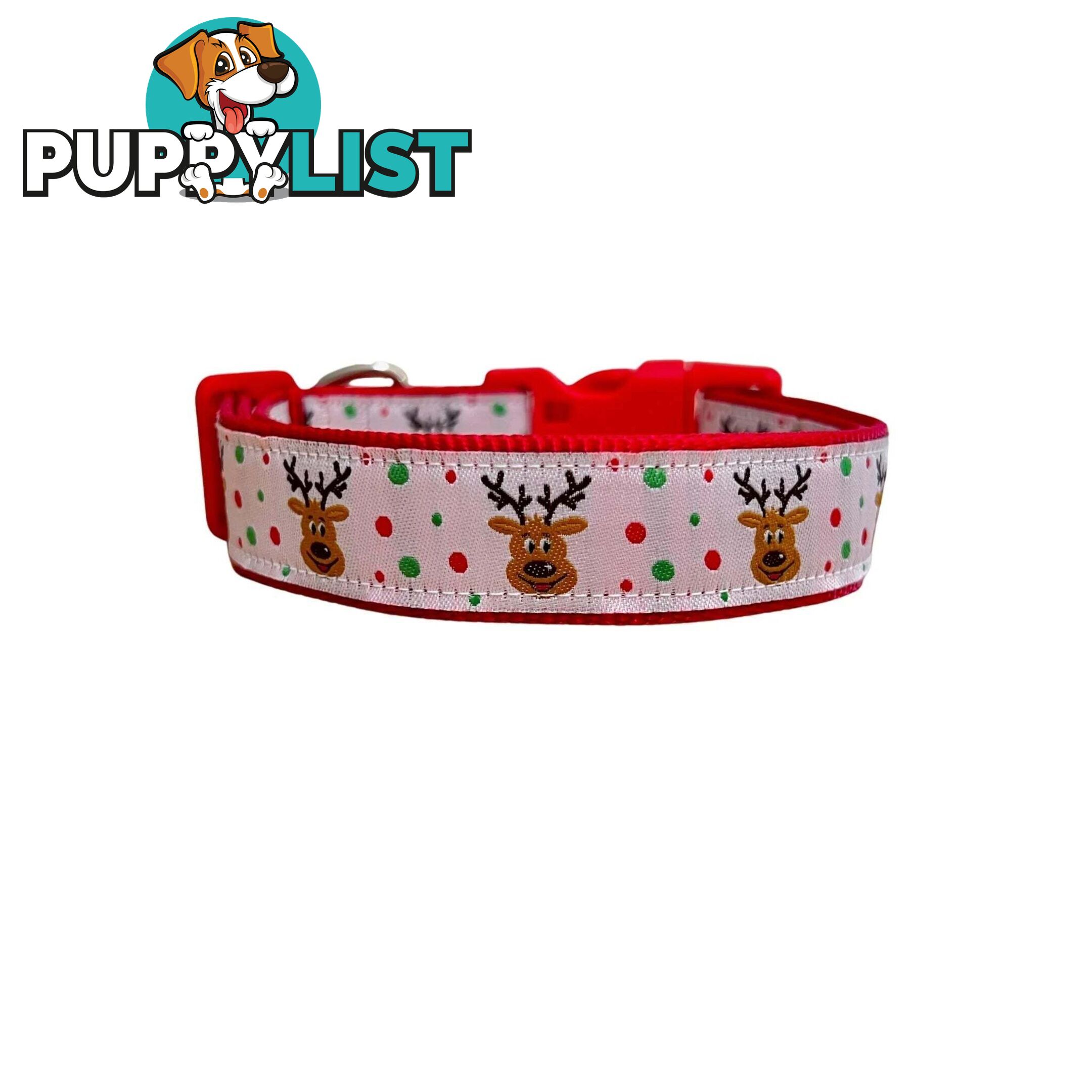 Christmas Dog Collar / Reindeer / Santa / XS - L - Hand Made by The Bark Side - TBSCHRLGEREI