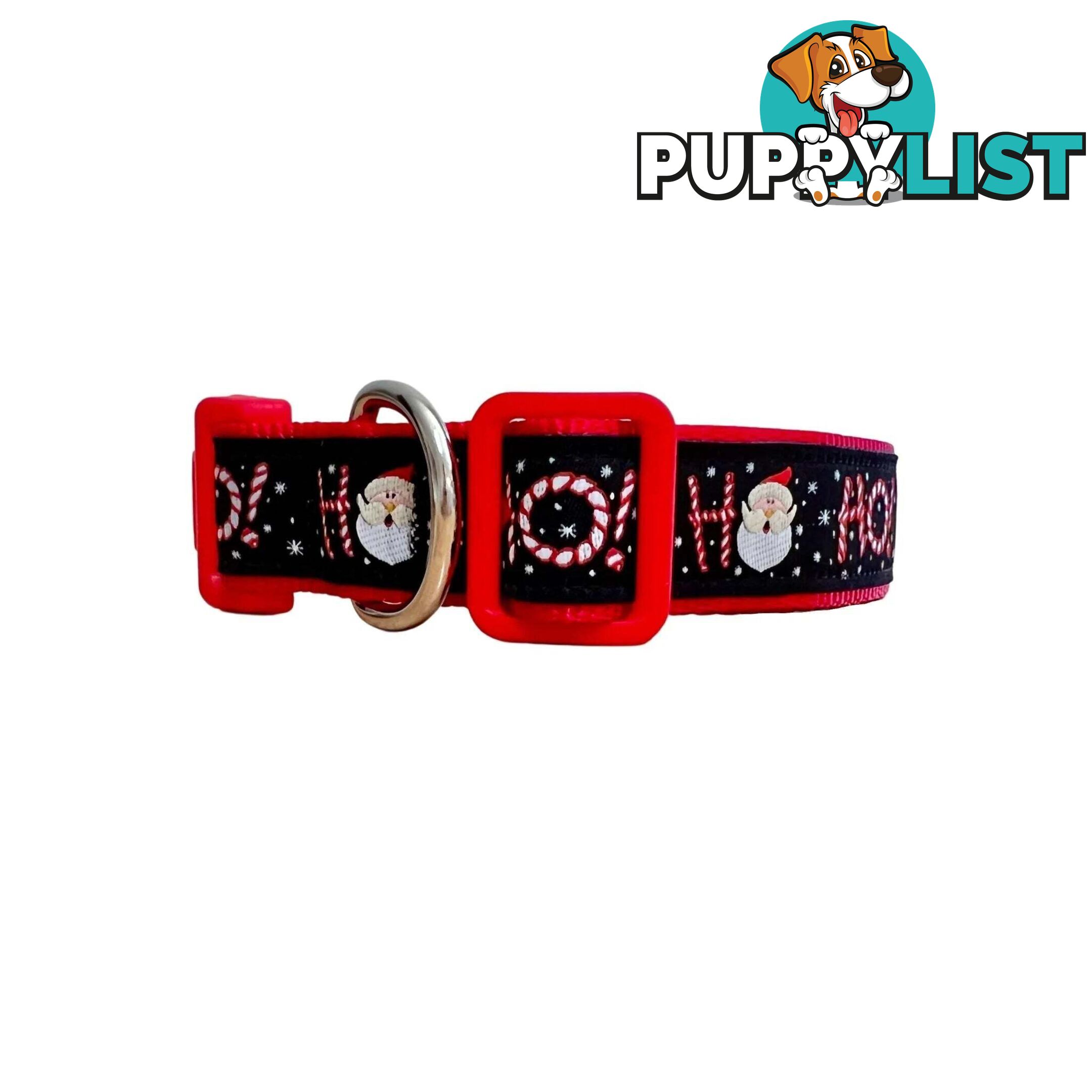 Christmas Dog Collar / Reindeer / Santa / XS - L - Hand Made by The Bark Side - TBSCHRLGEREI