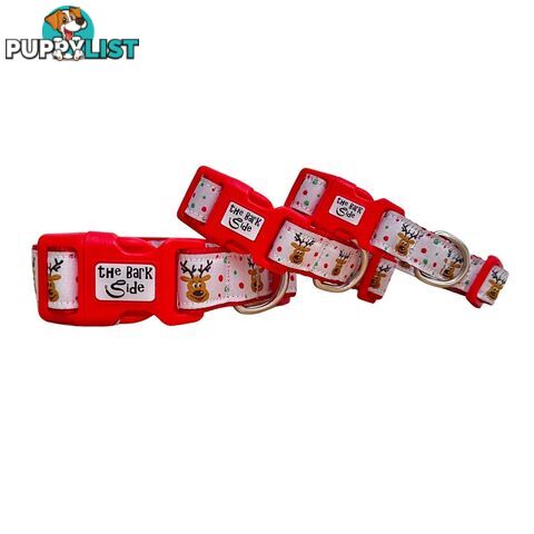 Christmas Dog Collar / Reindeer / Santa / XS - L - Hand Made by The Bark Side - TBSCHRLGEREI