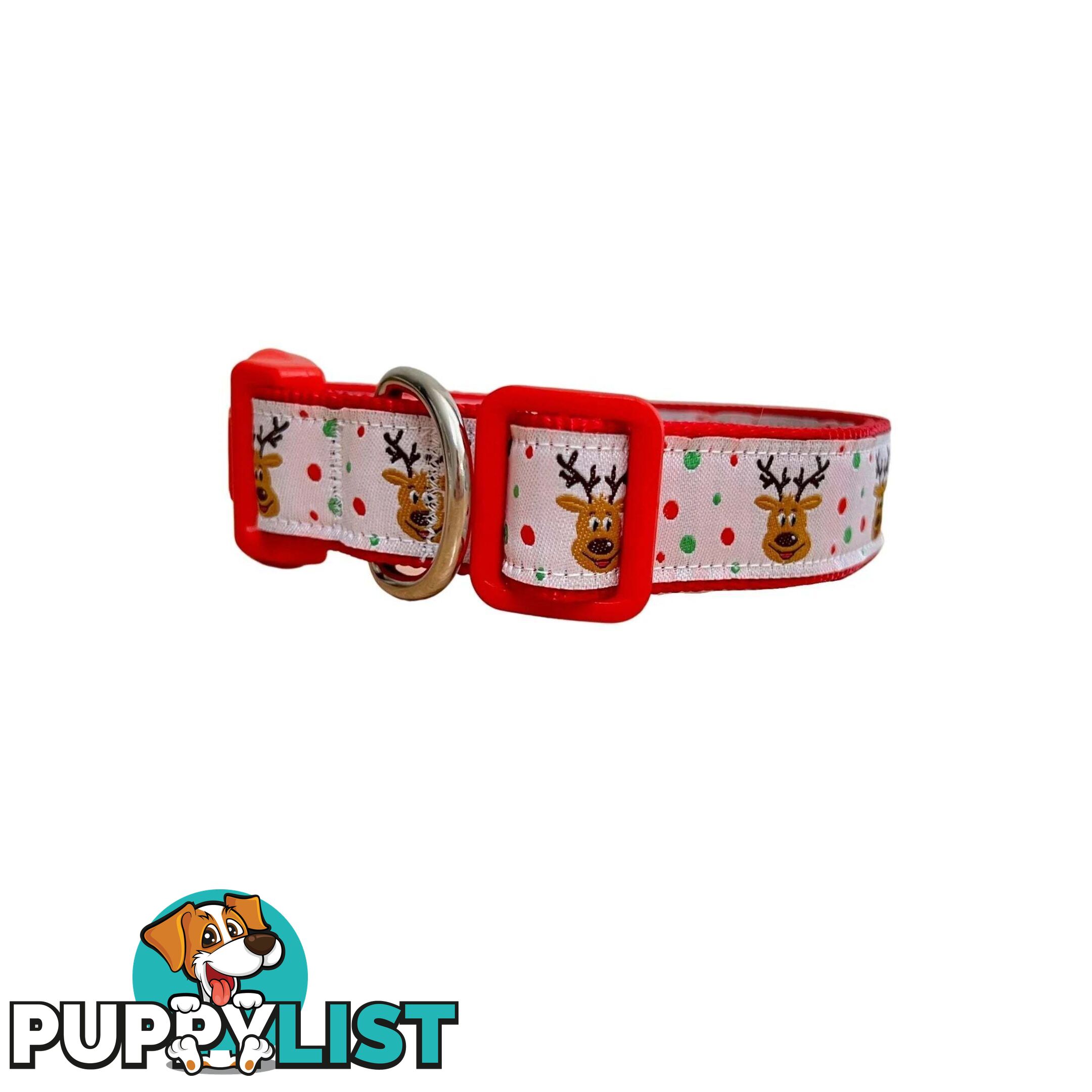 Christmas Dog Collar / Reindeer / Santa / XS - L - Hand Made by The Bark Side - TBSCHRLGEREI
