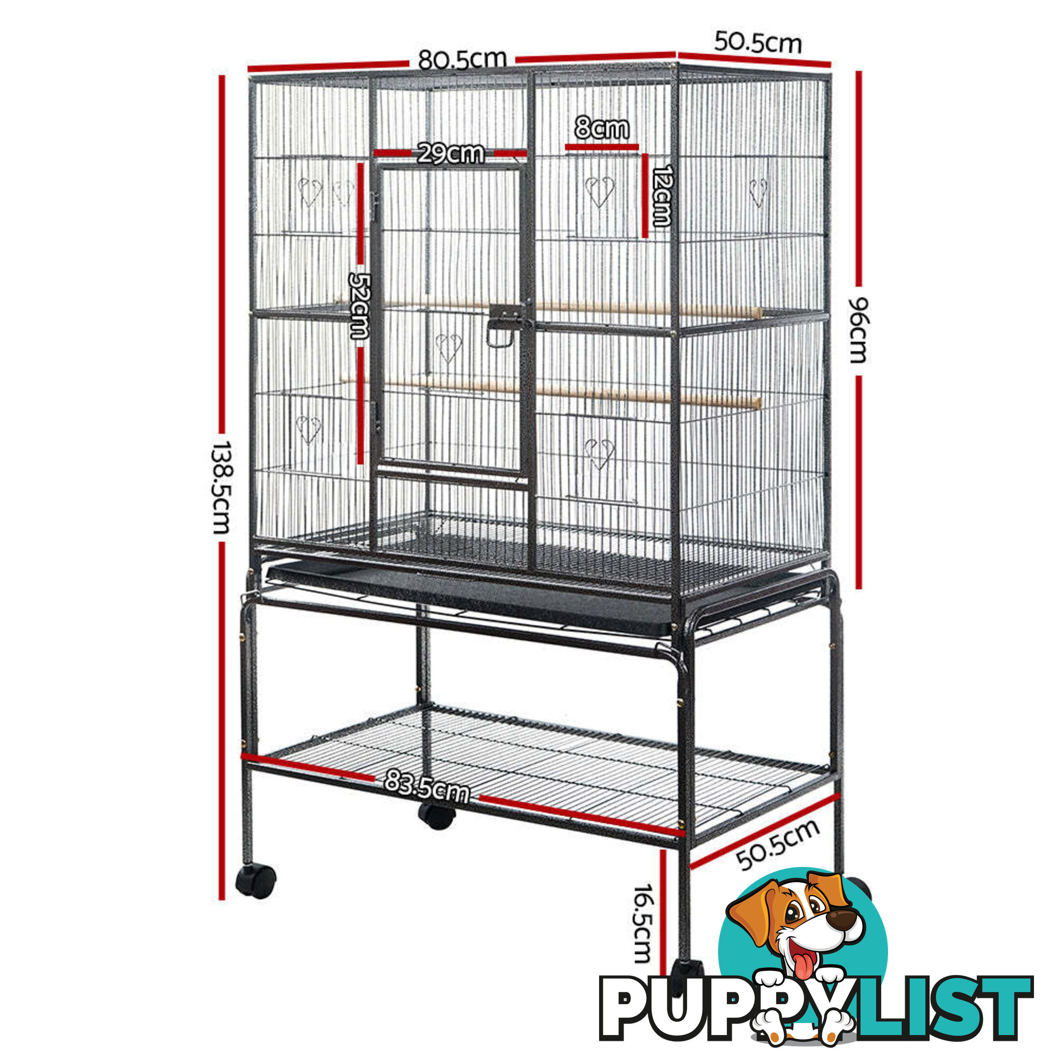 i.Pet Bird Cage 138cm Large Aviary - PET-BIRDCAGE-B029T