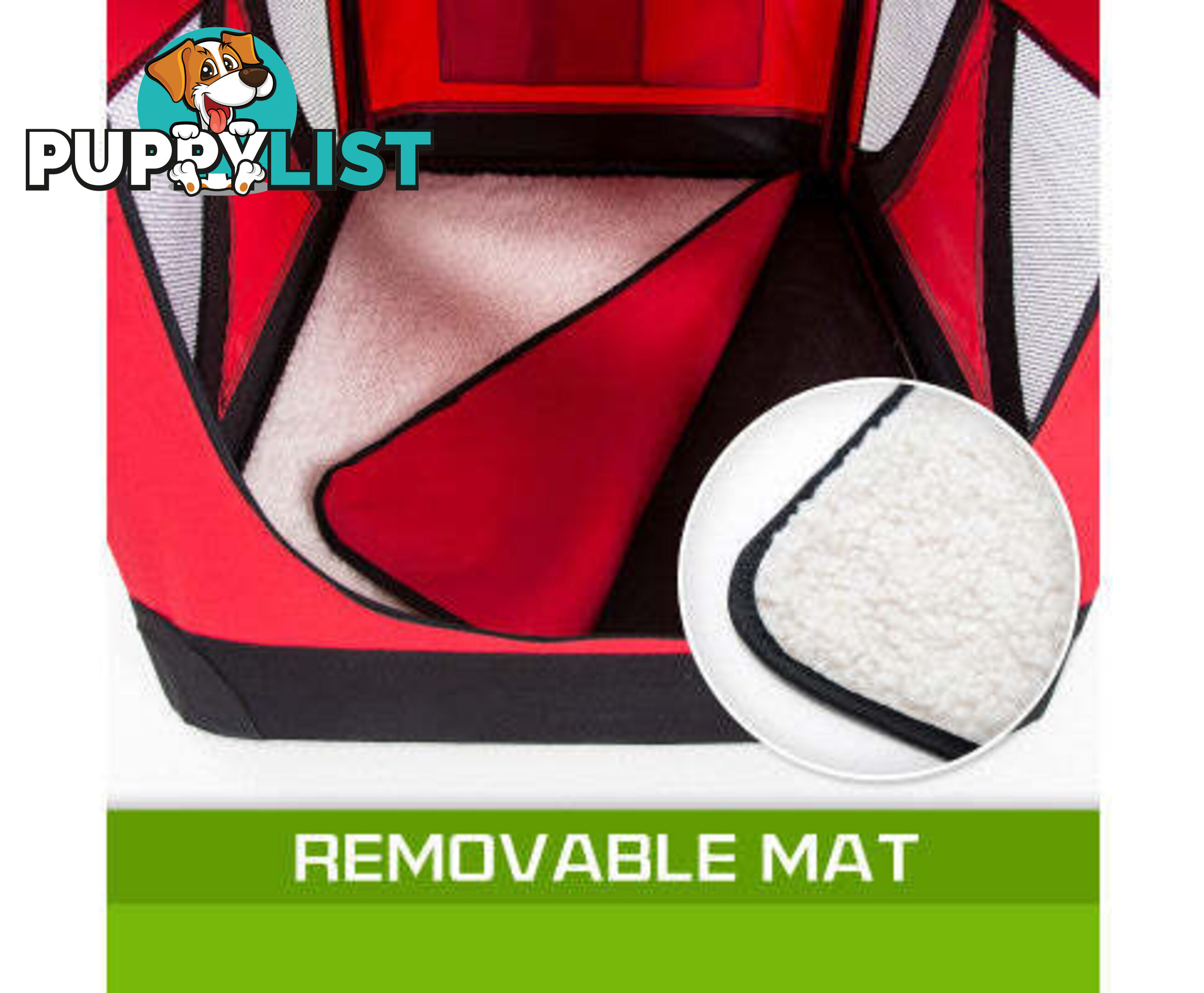 Paw Mate Portable Soft Dog Cage Crate Carrier - V274-PET-3002L-RD