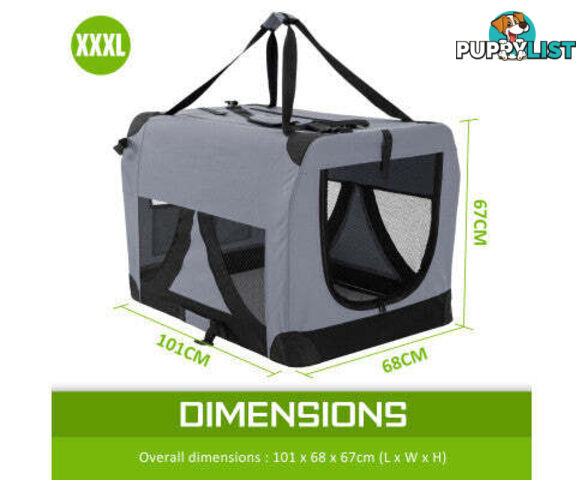 Paw Mate Portable Soft Dog Cage Crate Carrier - V274-PET-3002L-RD