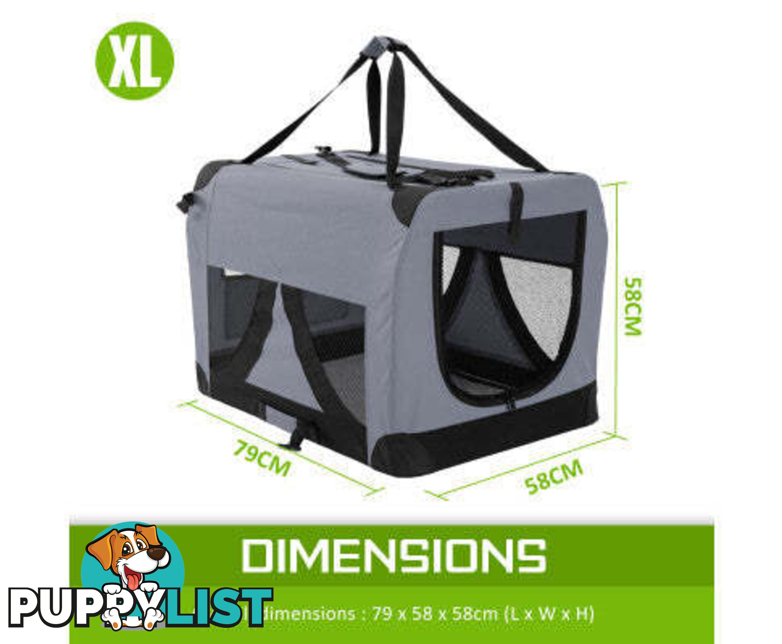 Paw Mate Portable Soft Dog Cage Crate Carrier - V274-PET-3002L-RD