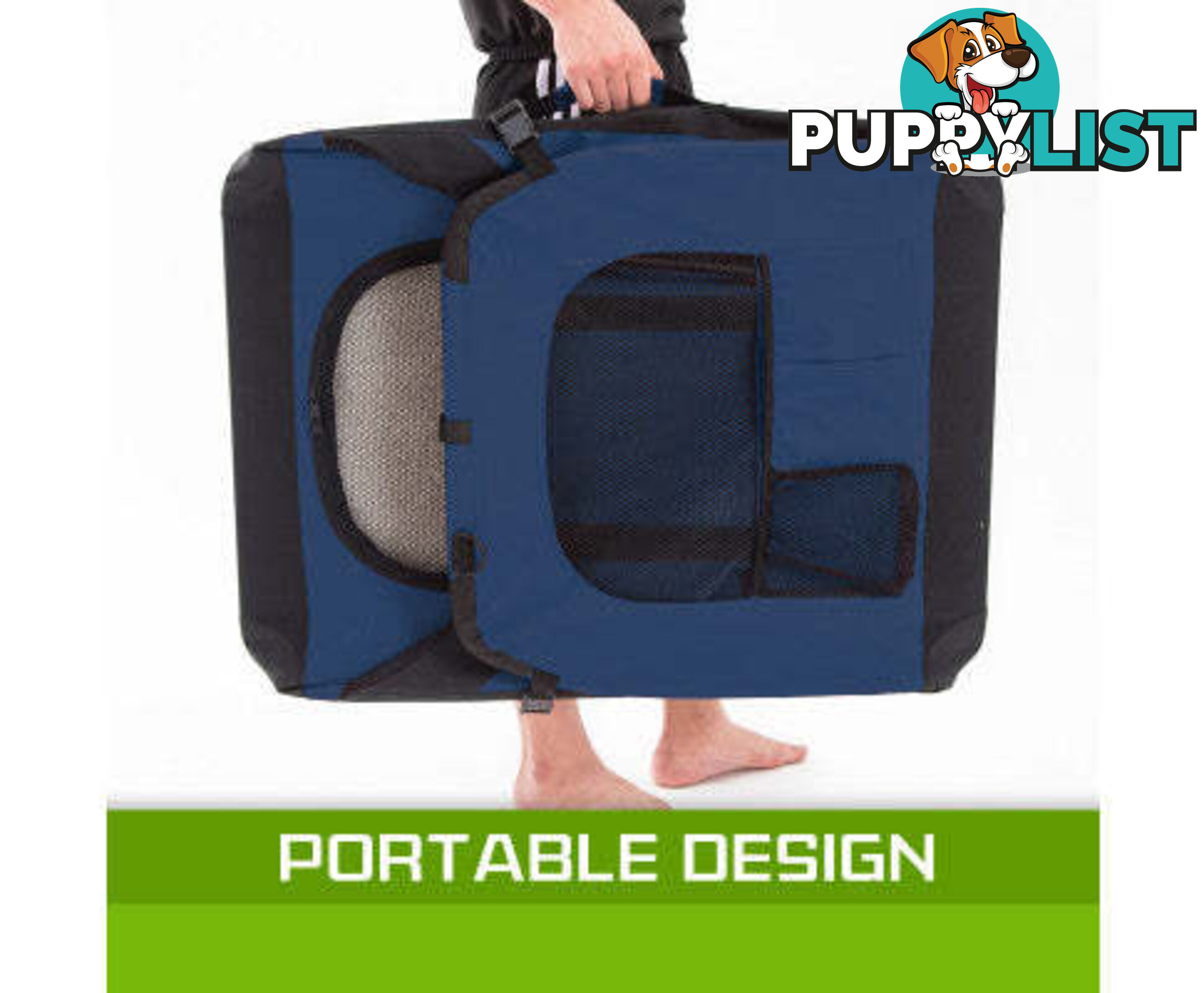 Paw Mate Portable Soft Dog Cage Crate Carrier - V274-PET-3002XL-BU