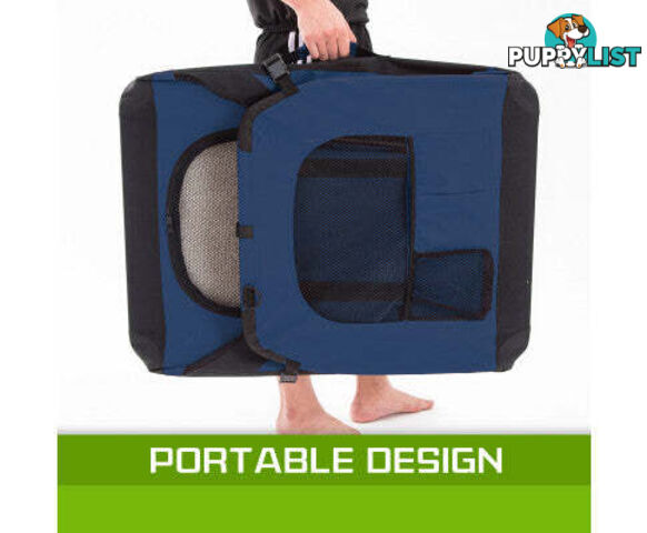 Paw Mate Portable Soft Dog Cage Crate Carrier - V274-PET-3002XL-BU