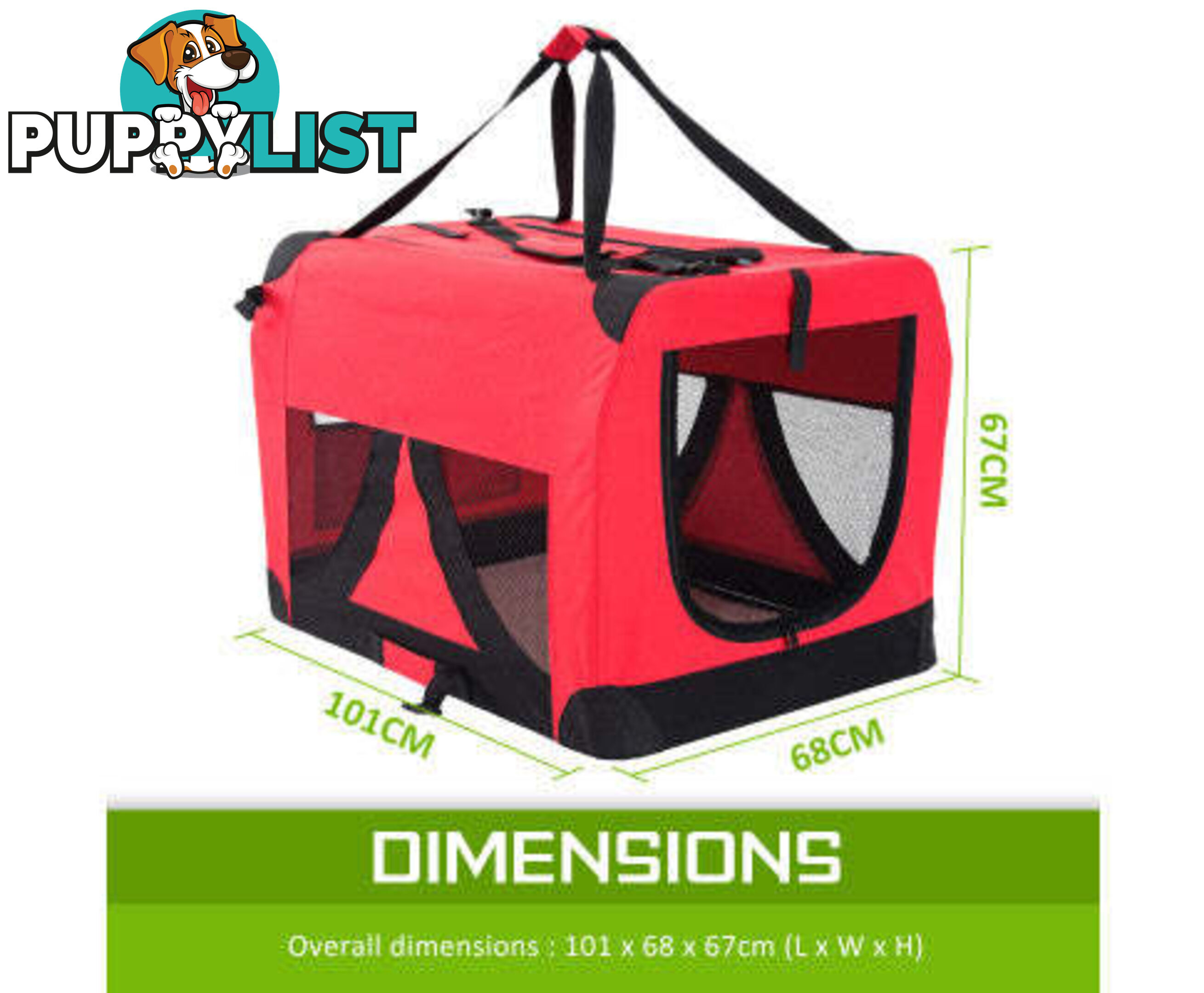 Paw Mate Portable Soft Dog Cage Crate Carrier - V274-PET-3002XL-BU