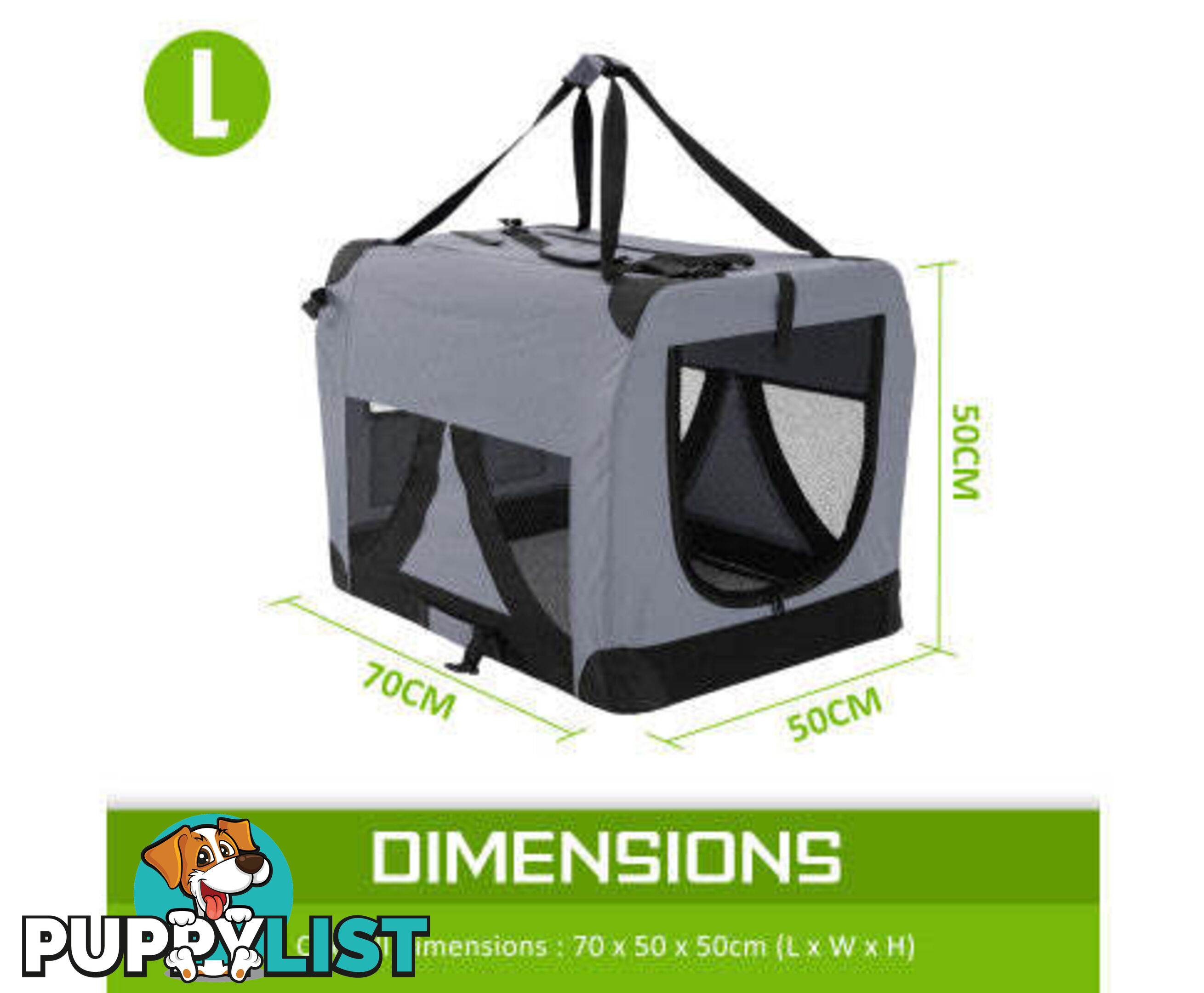 Paw Mate Portable Soft Dog Cage Crate Carrier - V274-PET-3002XL-BU
