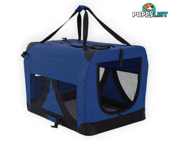 Paw Mate Portable Soft Dog Cage Crate Carrier - V274-PET-3002XL-BU
