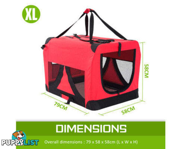 Paw Mate Portable Soft Dog Cage Crate Carrier - V274-PET-3002XL-BU