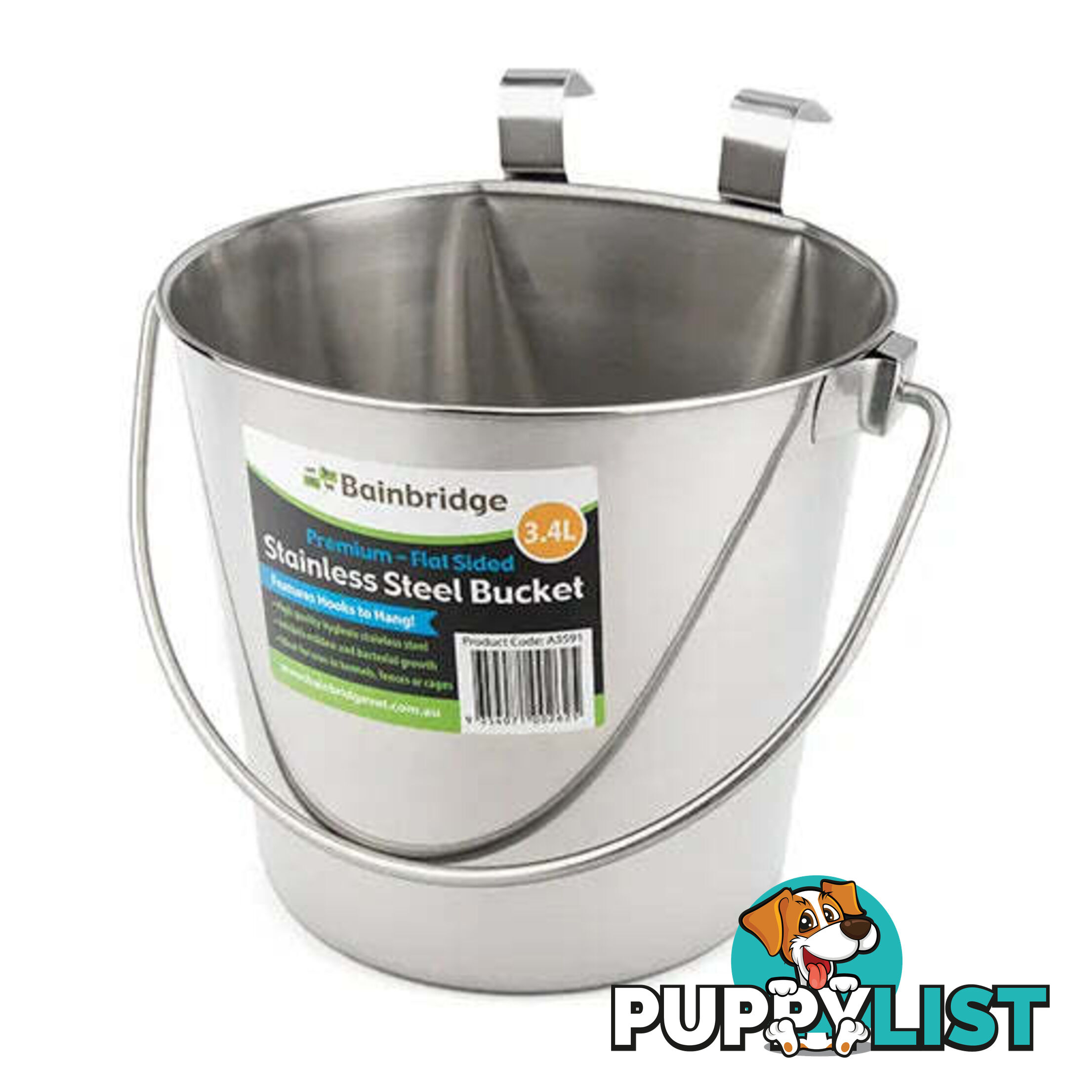 FLAT SIDED STAINLESS BUCKETS - BAINBRIDGE - BB-A3592