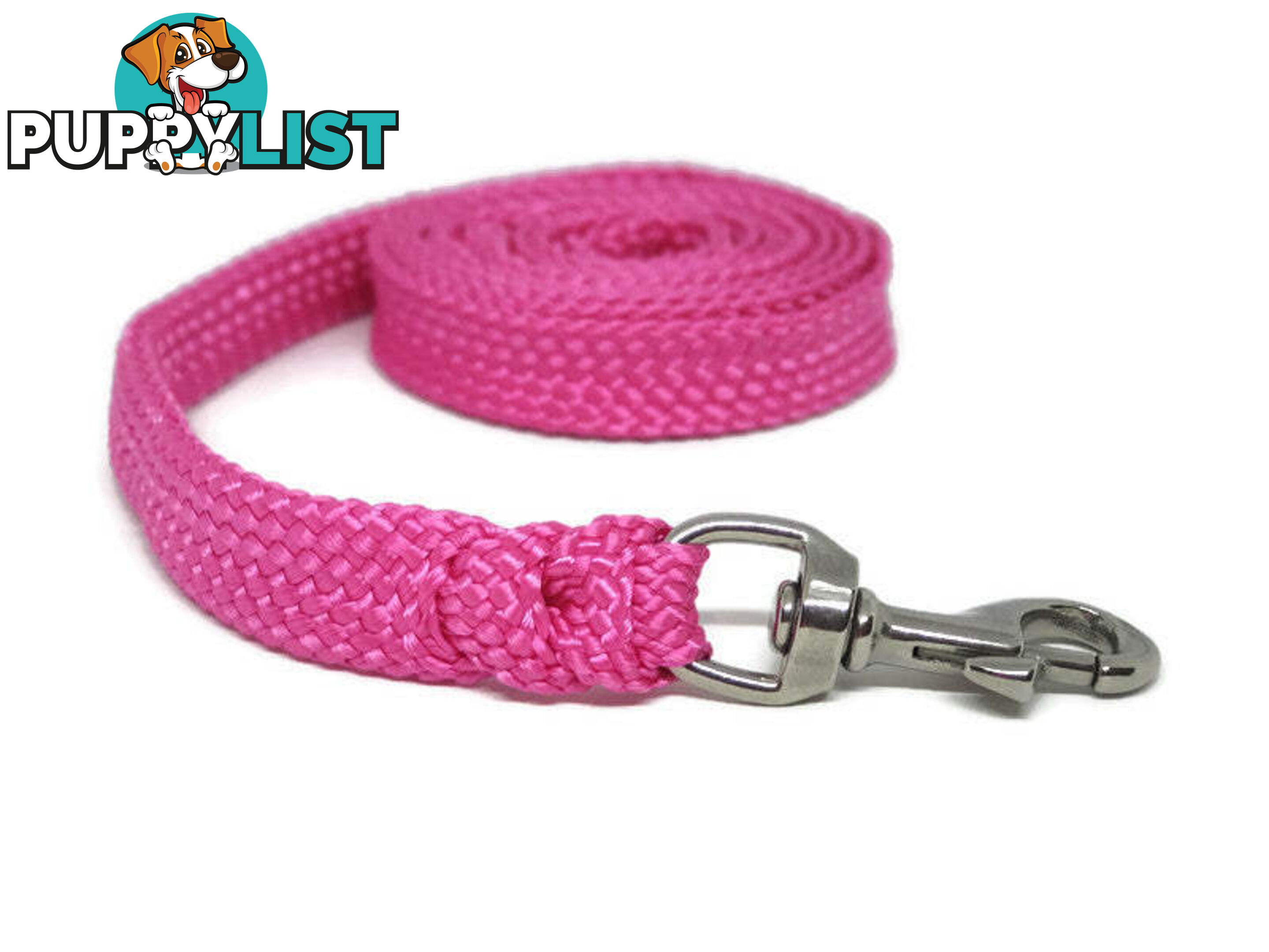 1.8m to 10m Long Dog Lead No Stitching Tough Yarnix 20mm Wide - YNXLD203SSGRN